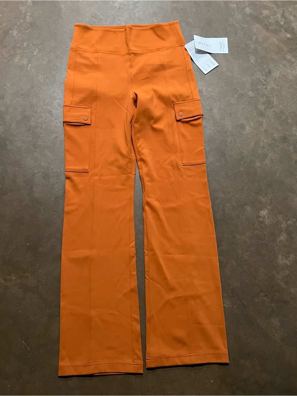 Athleta Wide-Leg Cargo Pants in Orange - Picture 2 of 7